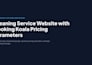 design cleaning business website with bookingkoala pricing parameters